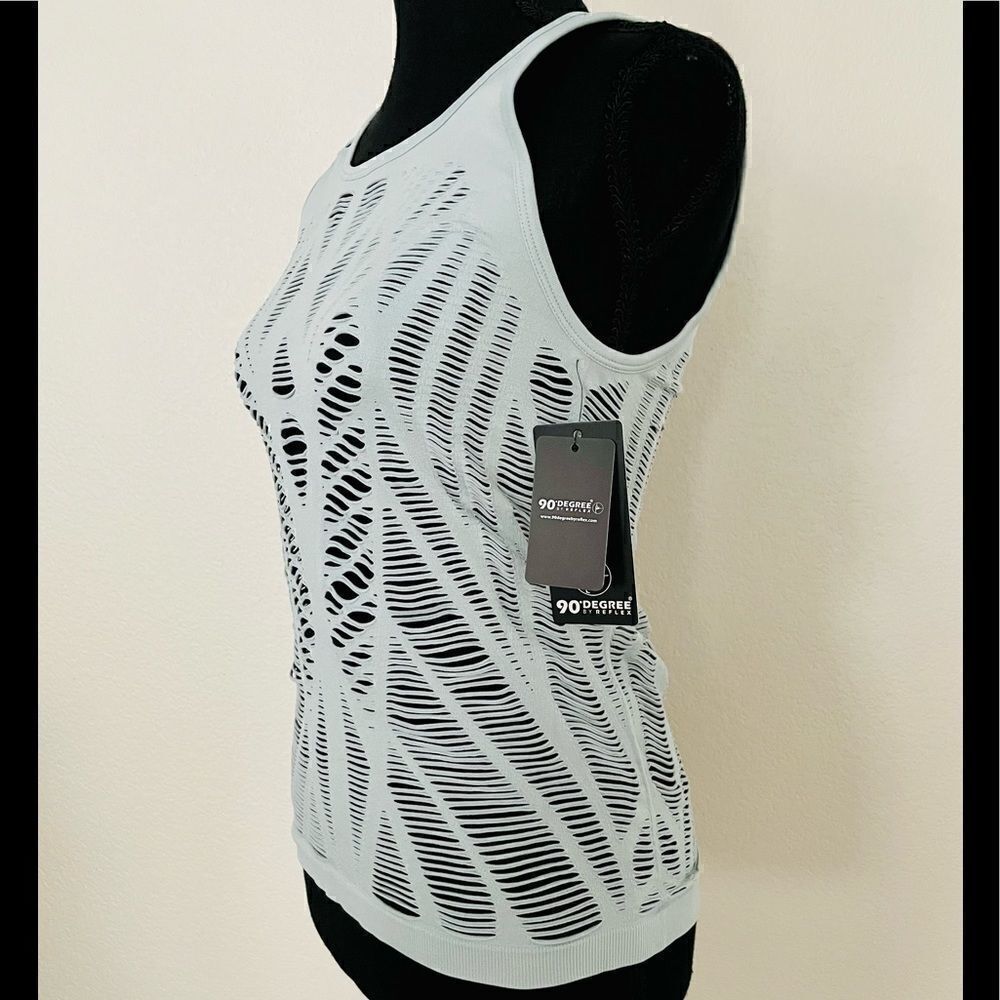NWT 90 Degree by Reflex Women’s Seamless Cutout Tank Top - Picture 2 of 4
